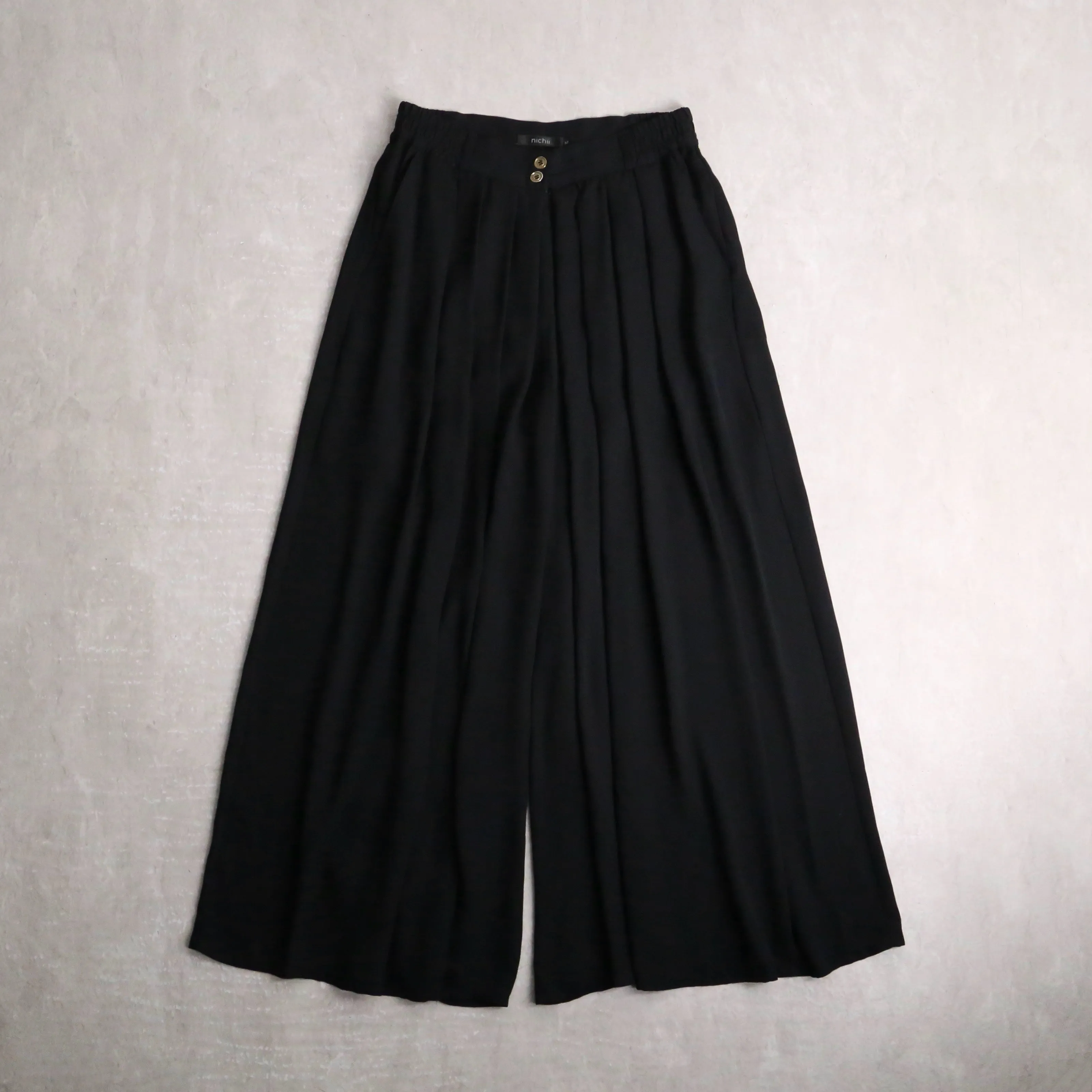 “袴” black super wide easy pants