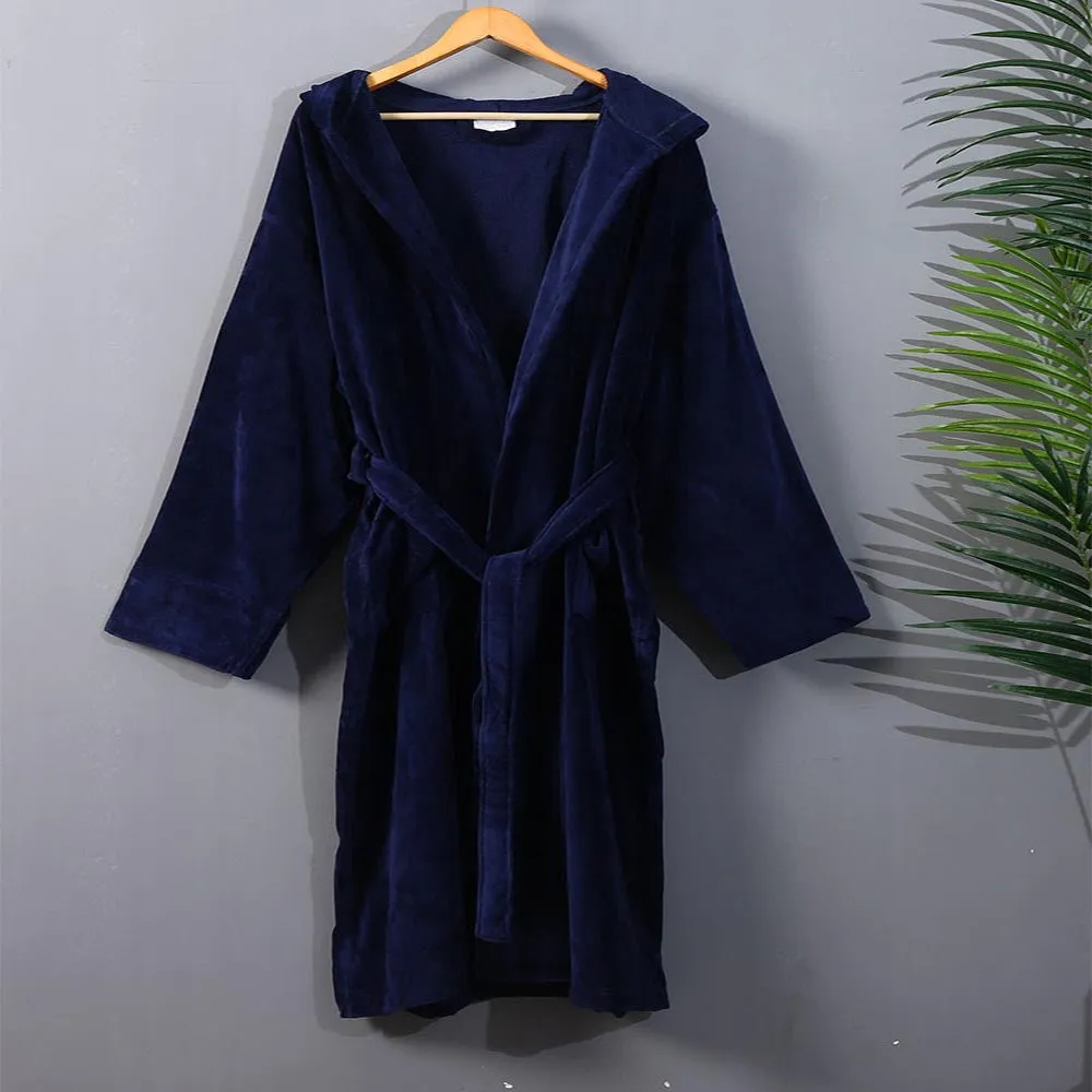 100% Cotton Terry Velour Hooded Kids Bathrobes