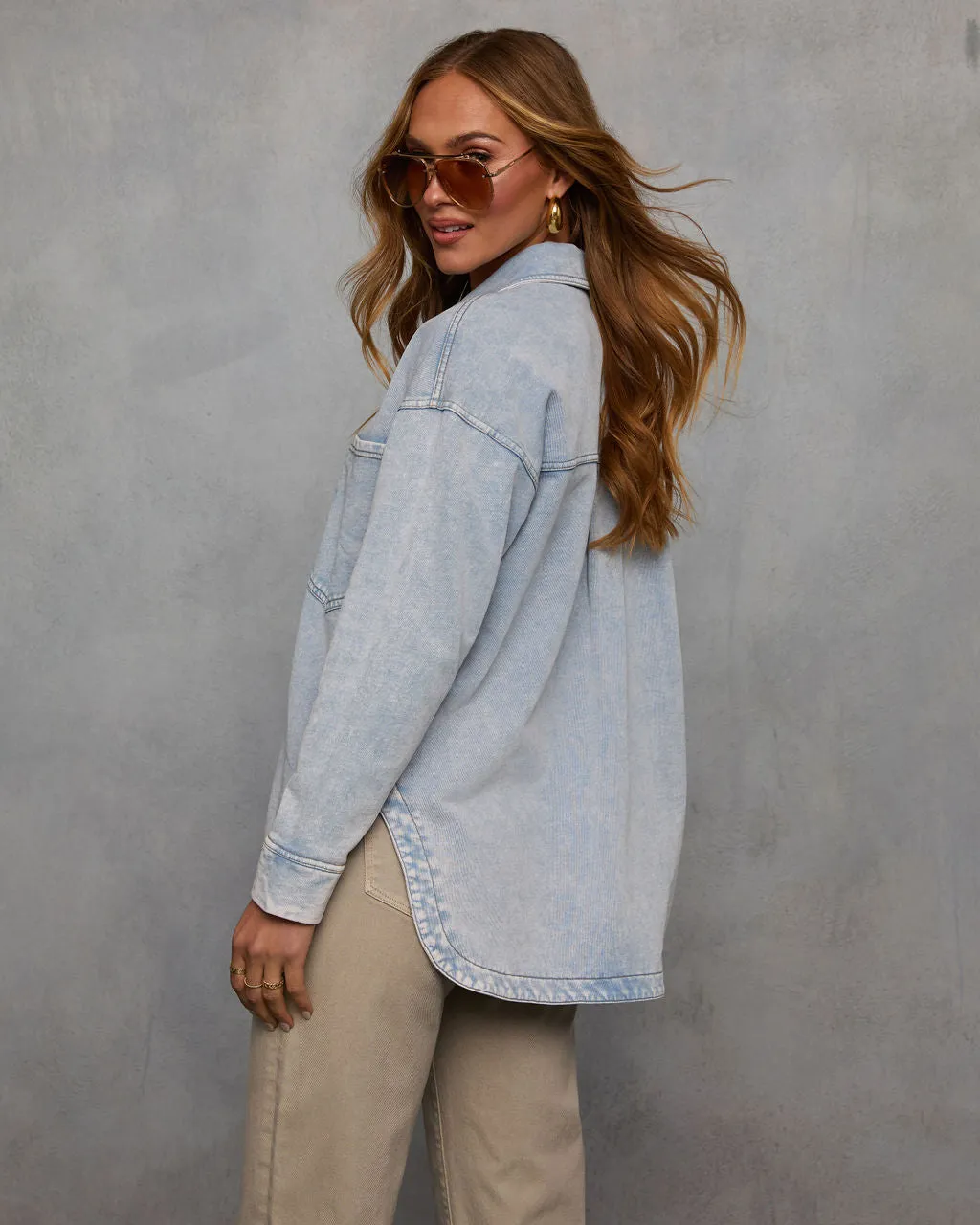 Alvina Collared Chambray Shirt