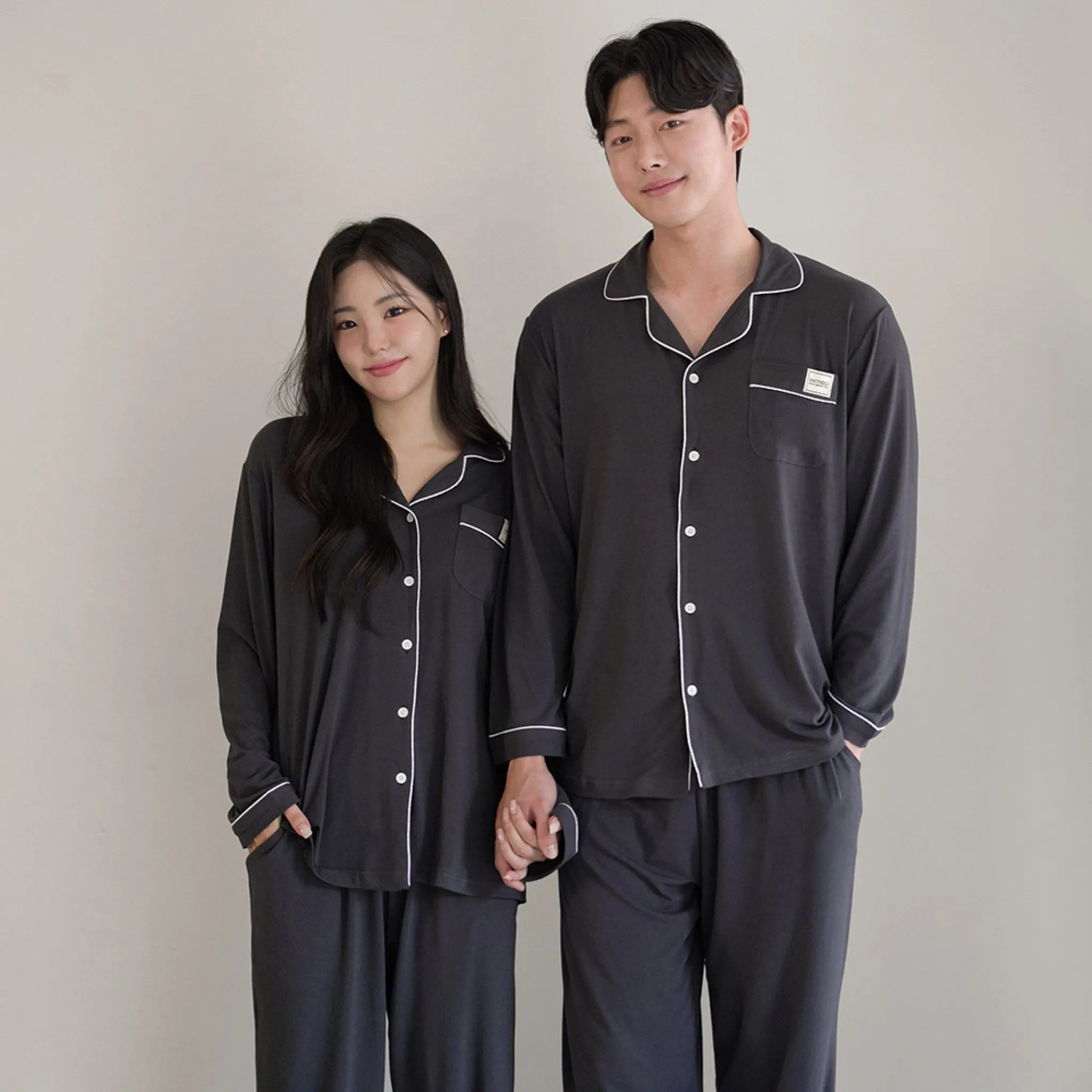 Another Doodle Peach Skin Peach Fleece Long Sleeve Couple Pajama Set - Men's Pajamas - 🏆 #50 - Clothing/Accessories - Best of December