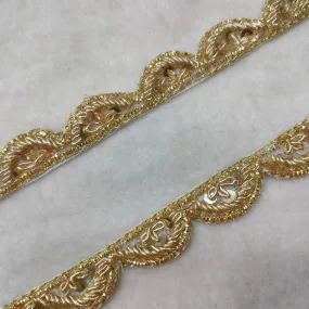 Antique Golden Embellished Handwork Trim (Wholesale)