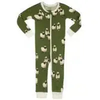 B Greige Baby Zip PJs