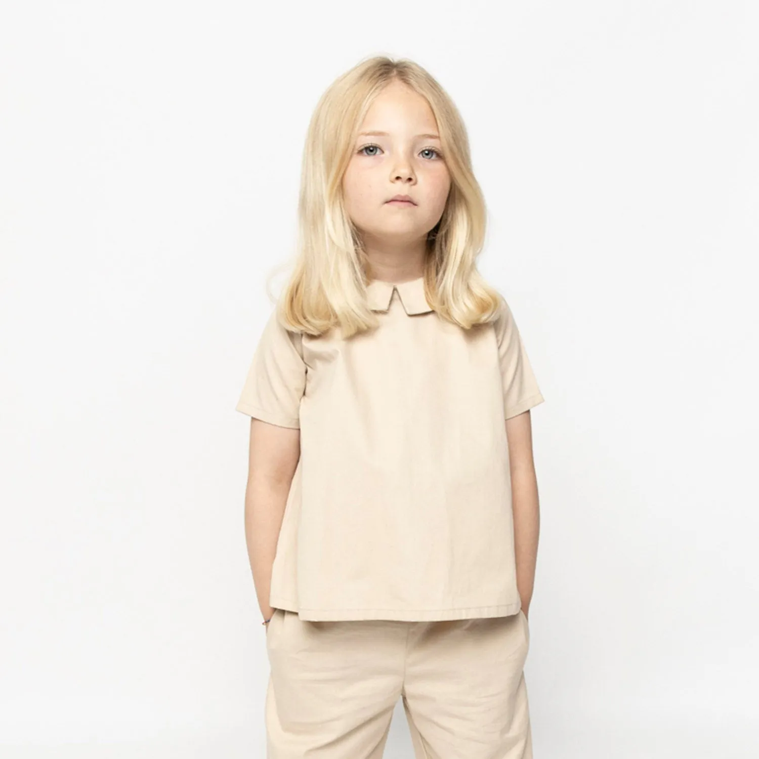 Baby & Kids Pima Cotton Friend Shirt - Beige