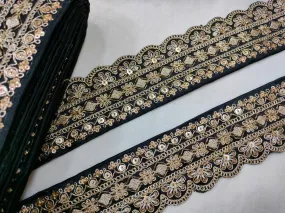 Black Fancy Embellished Trim