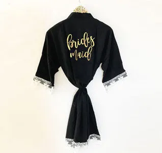 Bridal Party Cotton Lace Robes