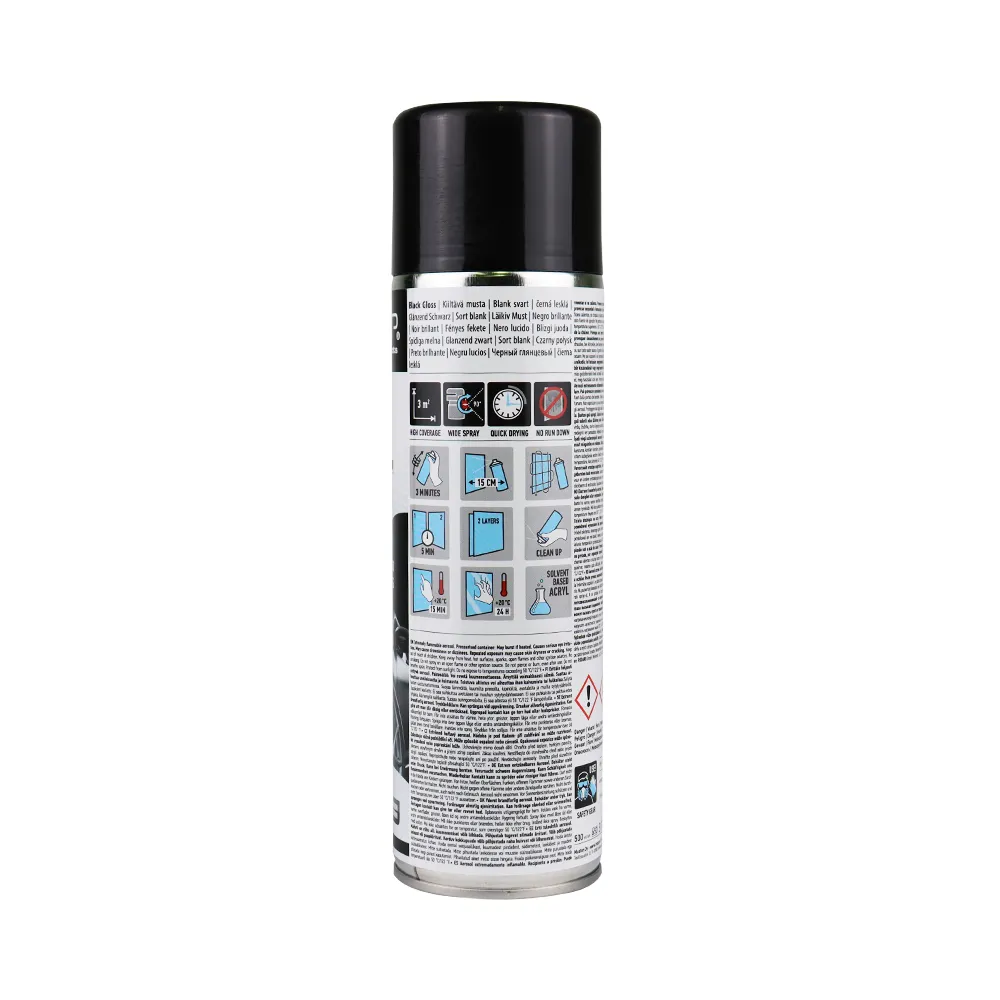 CAR-REP Professional Automotive Gloss Acrylic Aerosol 500ml Black