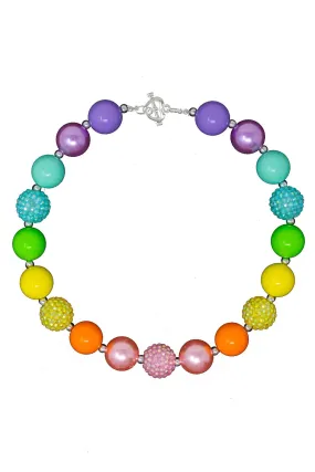 Colorful Rainbow Bubblegum Necklace