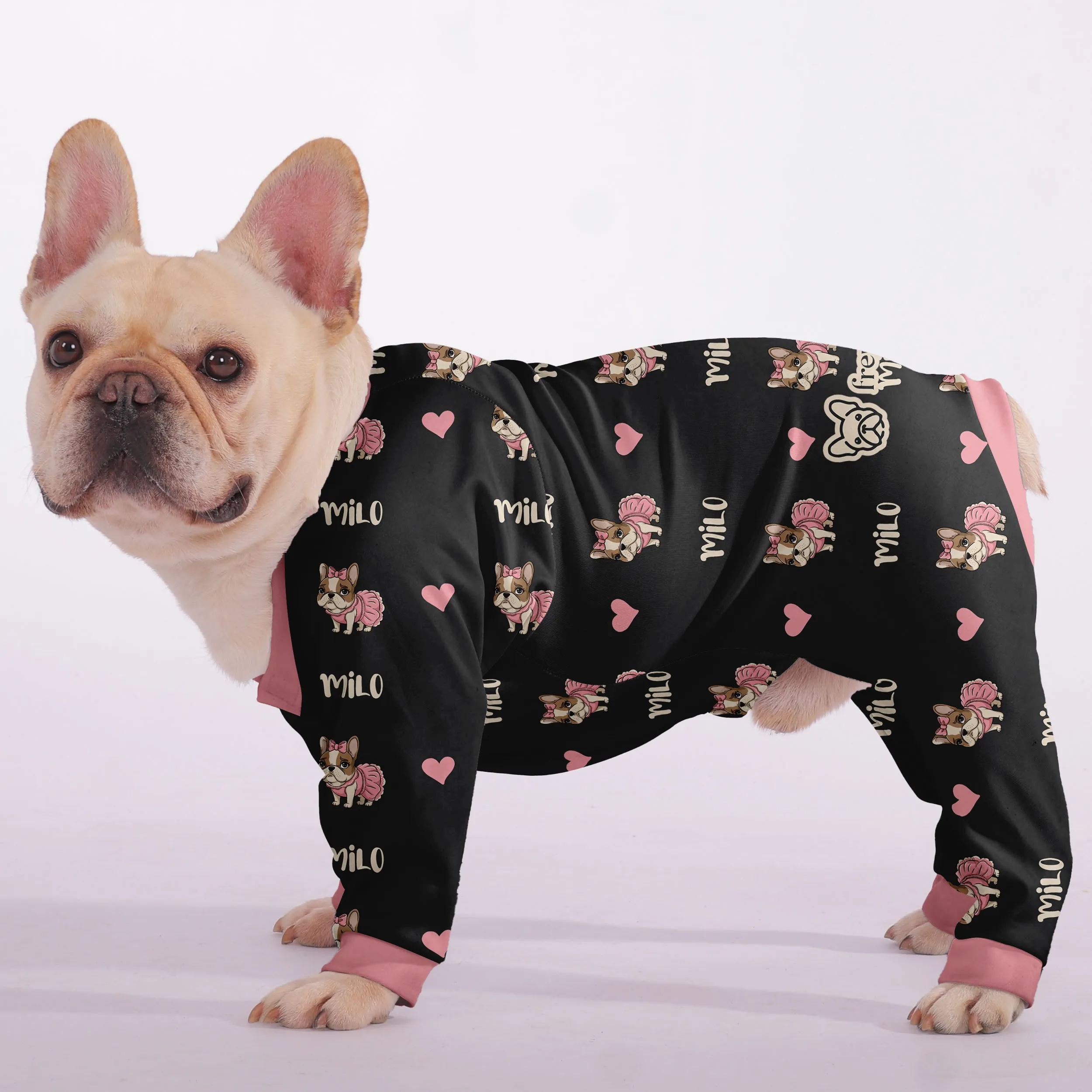 Cookie - Personalized French Bulldog Pajamas with Frenchie’s Name – Ultra-Soft, Cozy, and Adorably Stylish!