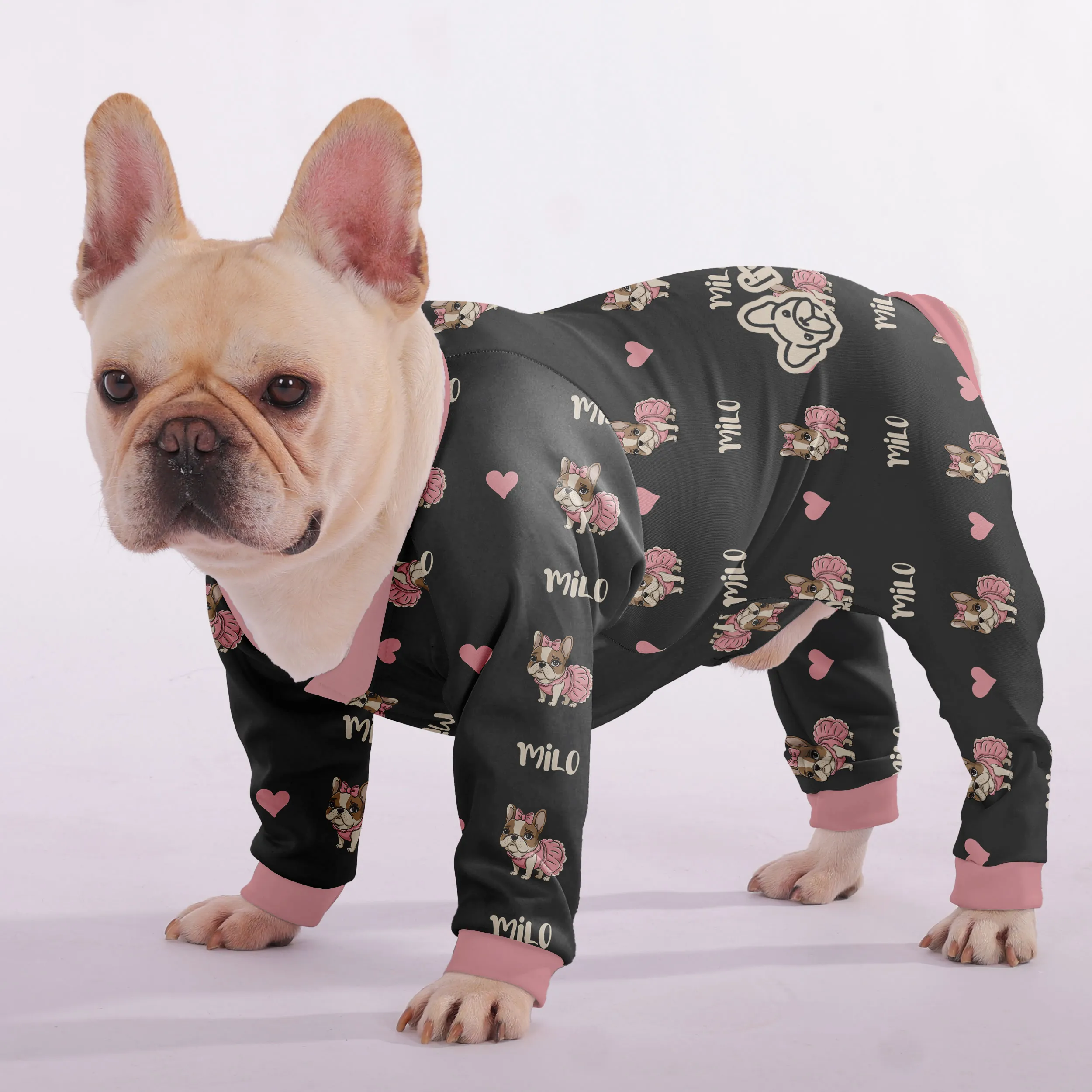 Cookie - Personalized French Bulldog Pajamas with Frenchie’s Name – Ultra-Soft, Cozy, and Adorably Stylish!