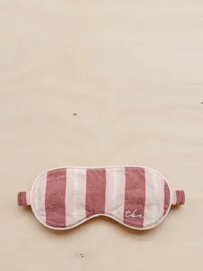 Cotton eye mask in red stripe