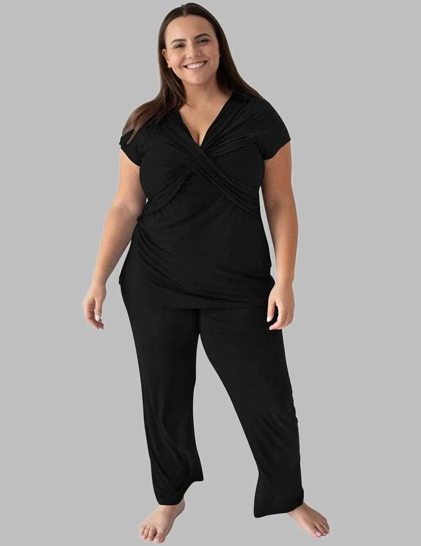 Davy Ultra Soft Maternity & Nursing Pajamas | Black