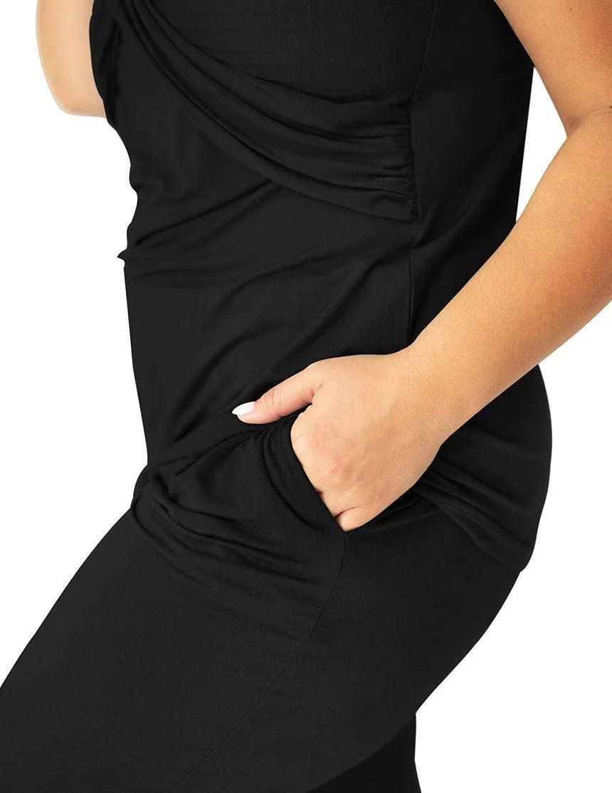 Davy Ultra Soft Maternity & Nursing Pajamas | Black