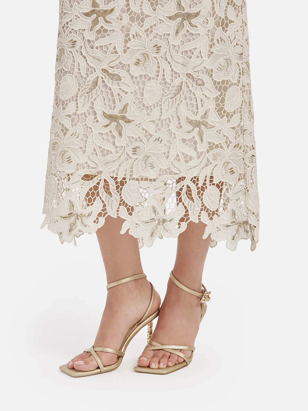 Embroidered Lace Mermaid Skirt