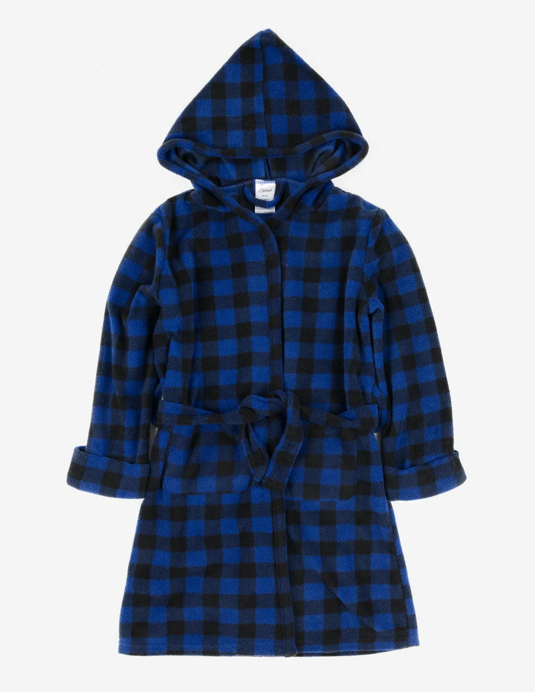 Fleece Plaid Hooded Robes