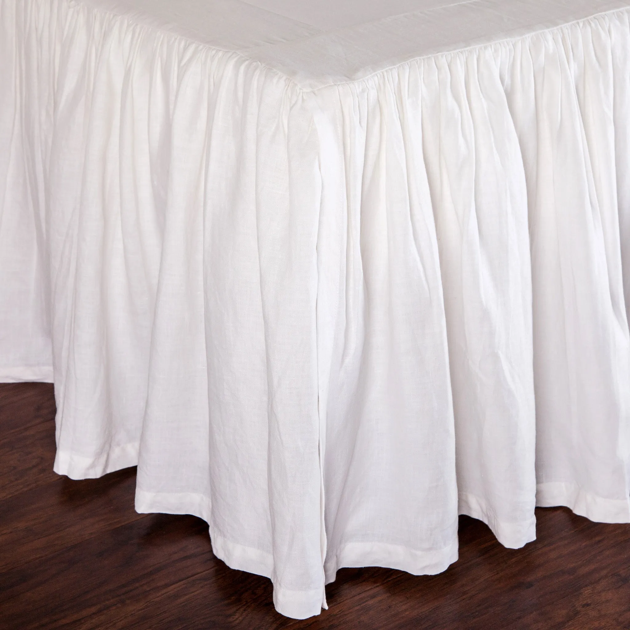 Gathered Linen Bedskirt