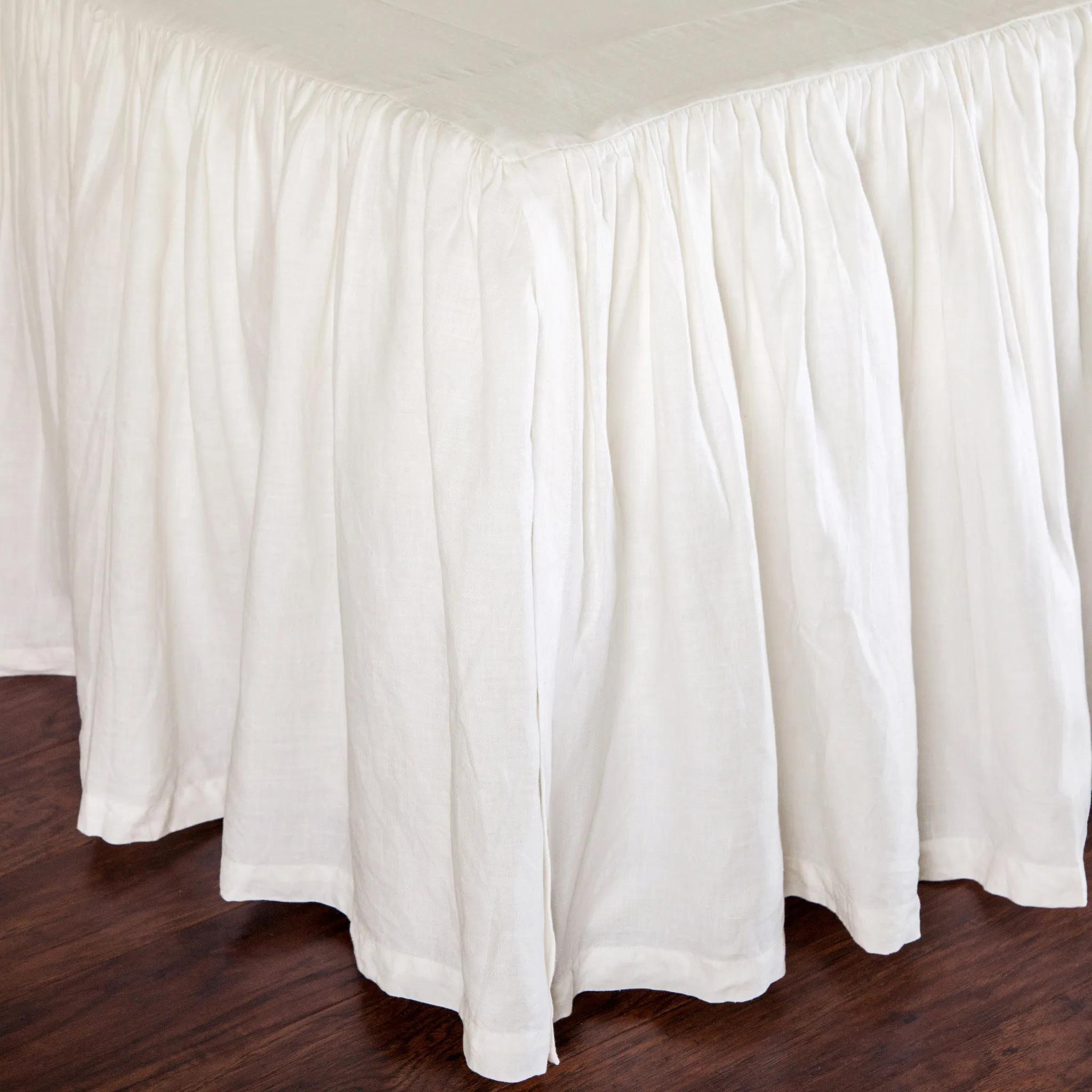 Gathered Linen Bedskirt