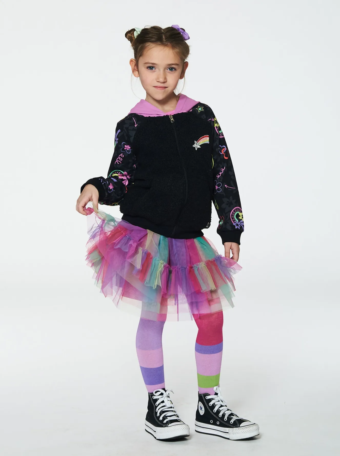 Girls Rainbow Tulle Skirt