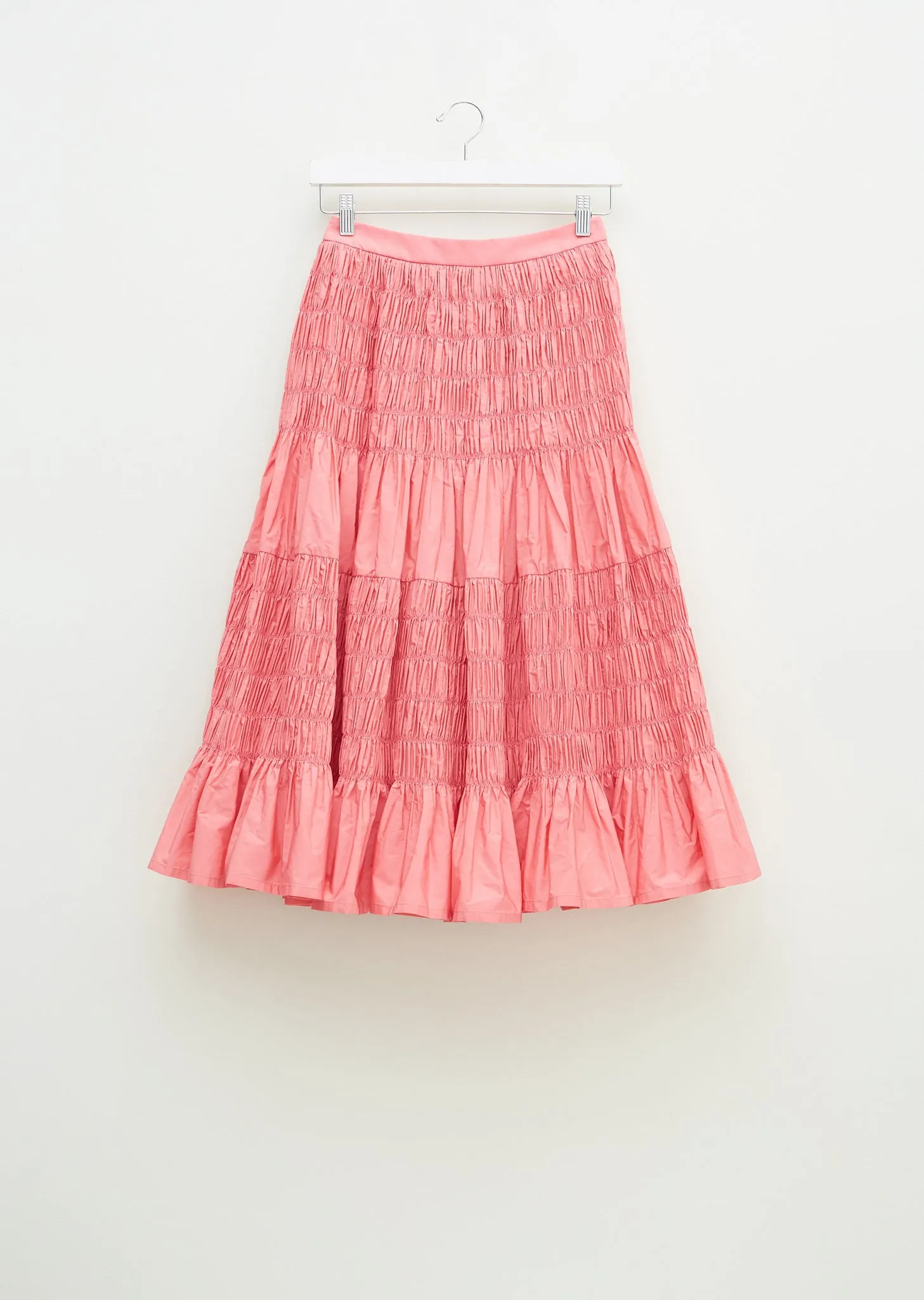 Helene Shirred Taffeta Skirt