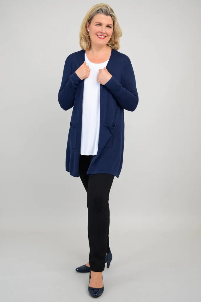 Justine Sweater, Indigo, Bamboo Cotton