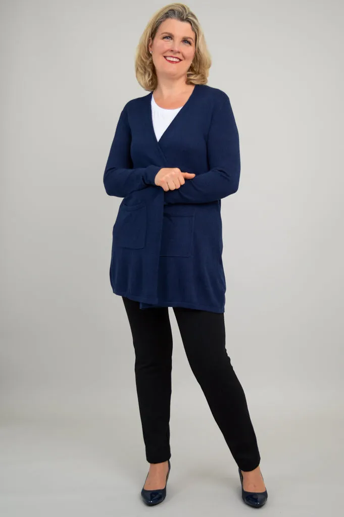 Justine Sweater, Indigo, Bamboo Cotton