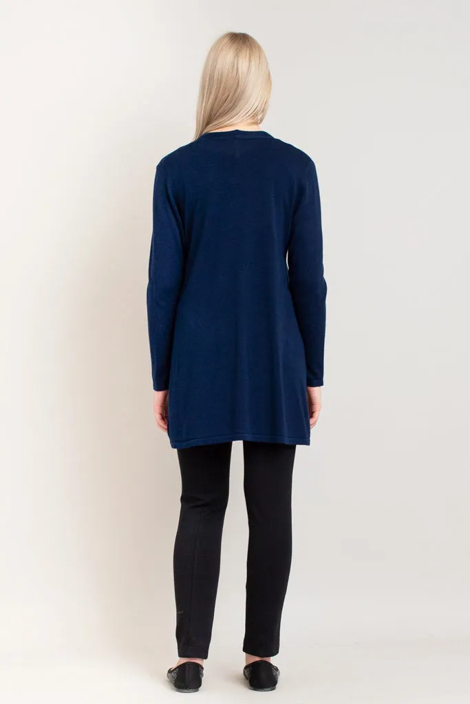 Justine Sweater, Indigo, Bamboo Cotton