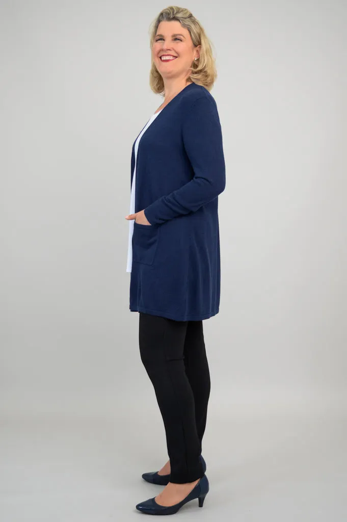 Justine Sweater, Indigo, Bamboo Cotton