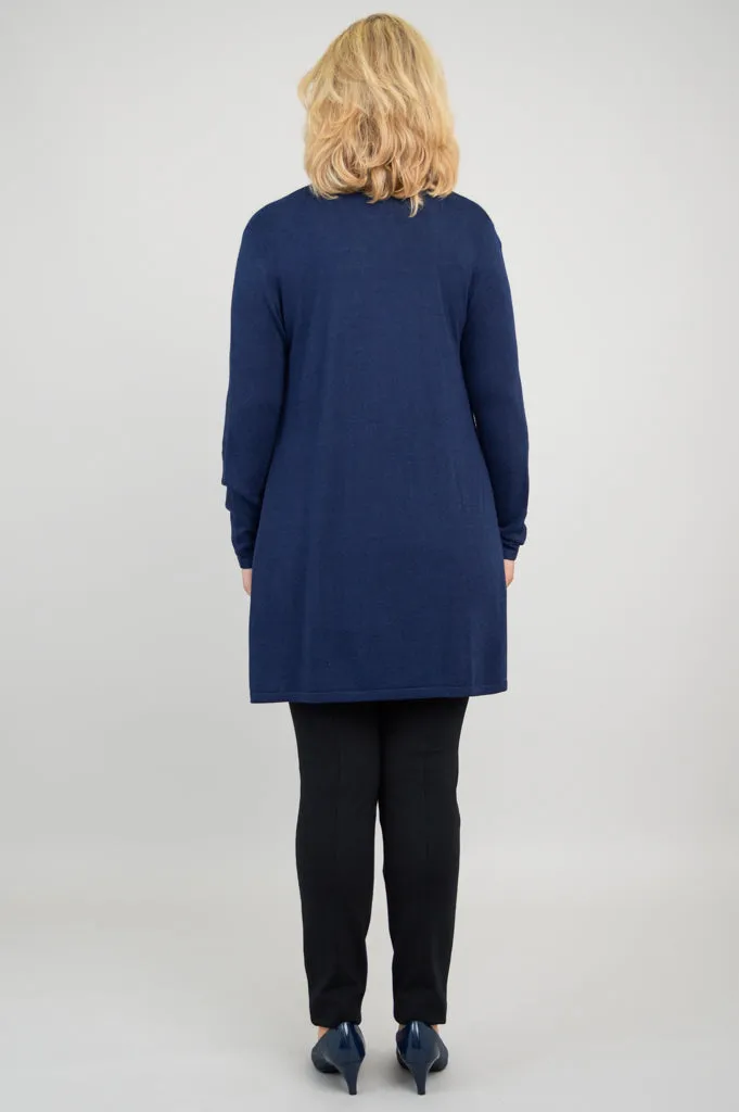 Justine Sweater, Indigo, Bamboo Cotton