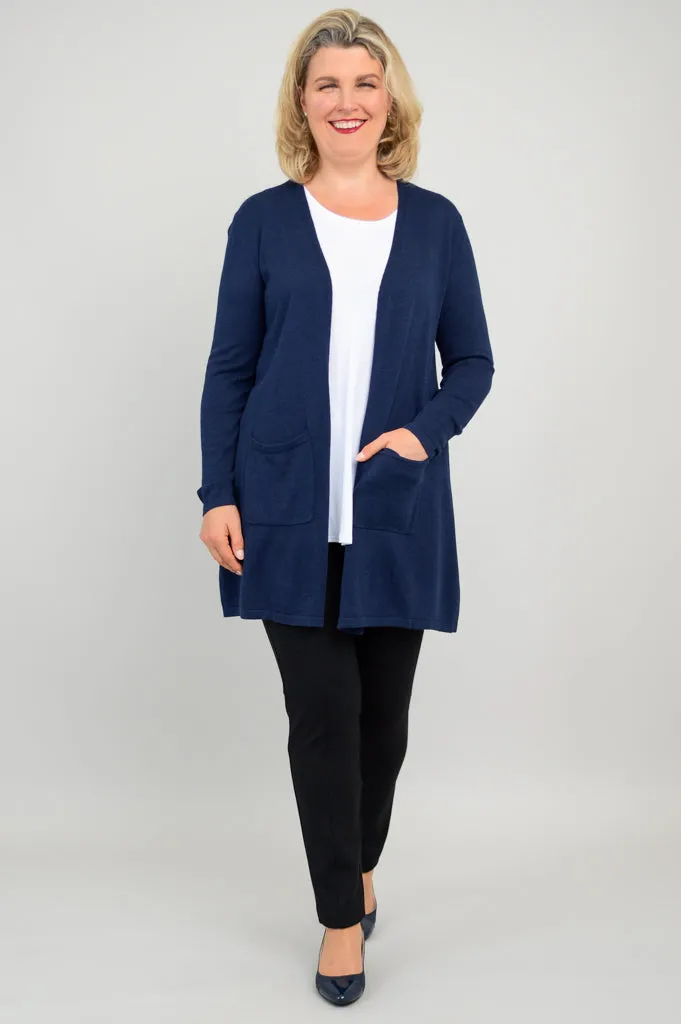 Justine Sweater, Indigo, Bamboo Cotton