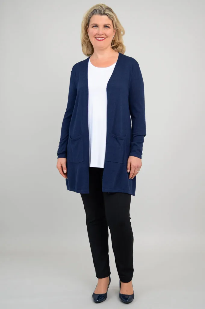 Justine Sweater, Indigo, Bamboo Cotton