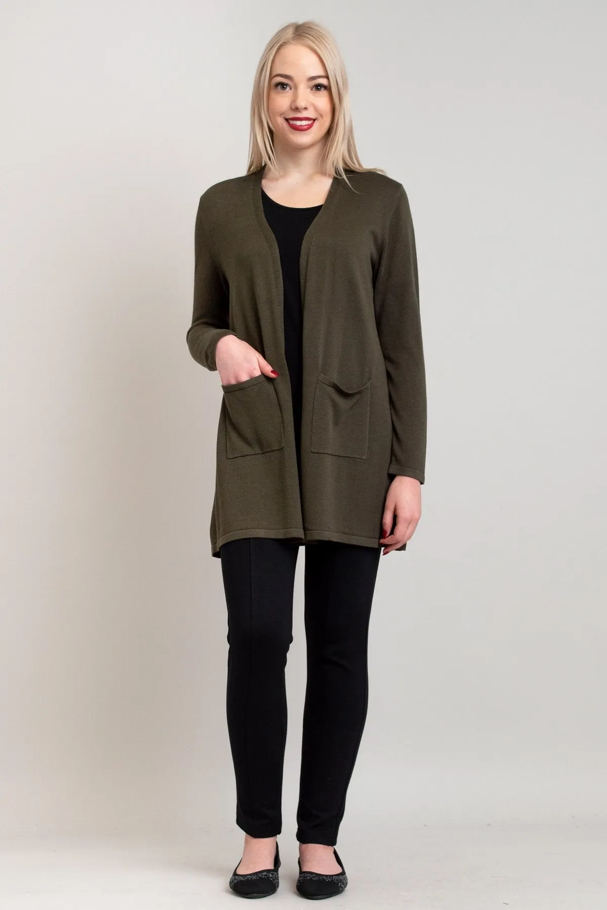 Justine Sweater, Khaki, Bamboo Cotton