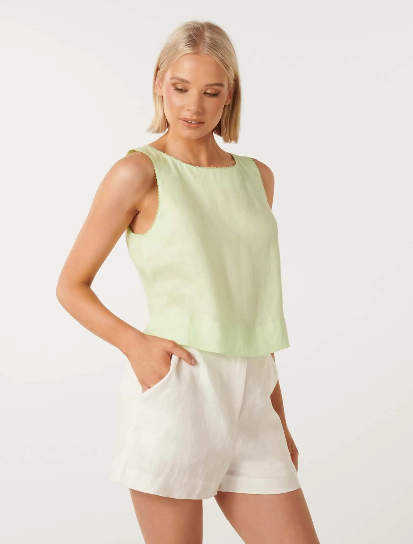 Laila Linen Tank Top