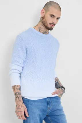 Light Blue Ombre Light Weight Sweater