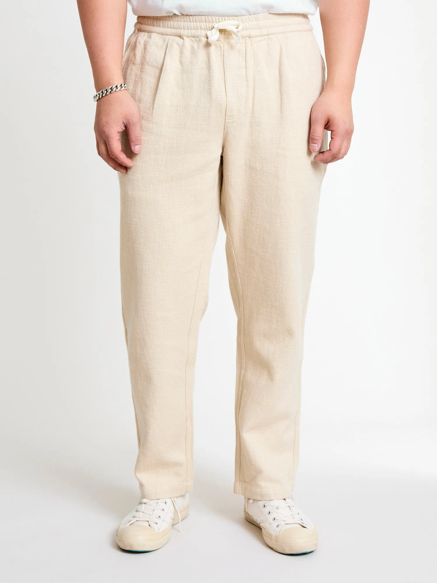 Linen Easy Pant in Alabaster