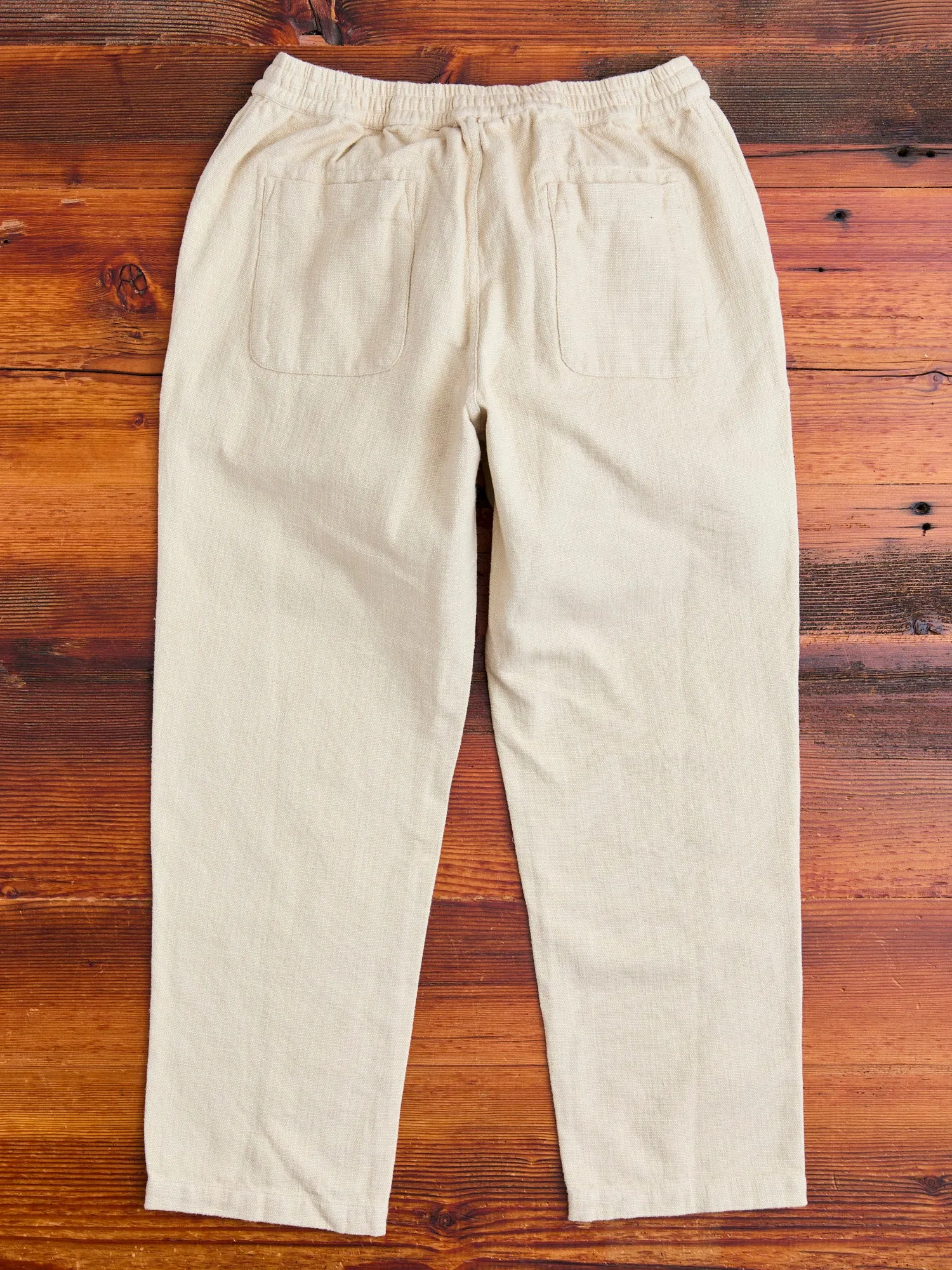 Linen Easy Pant in Alabaster