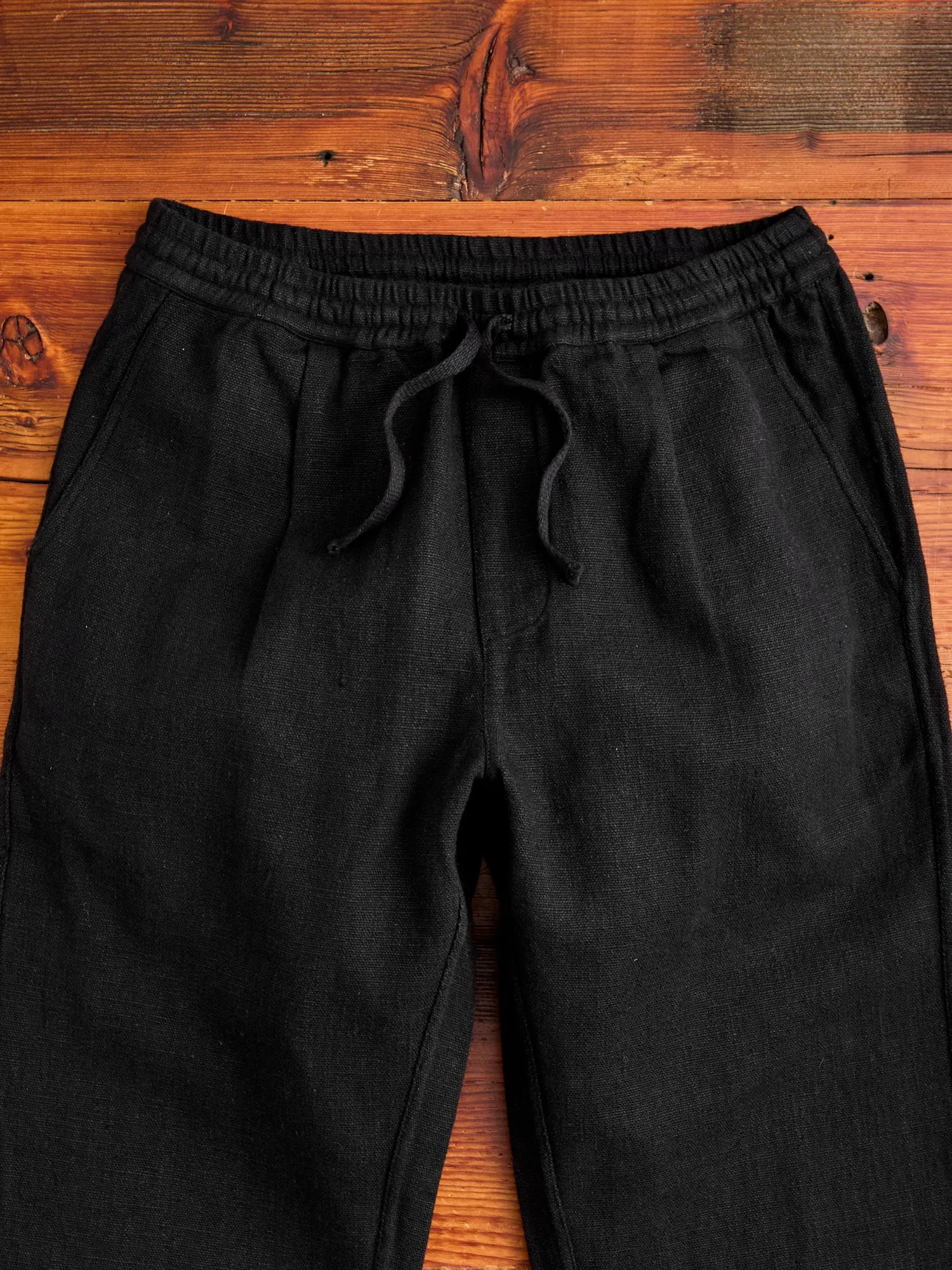 Linen Easy Pant in Black