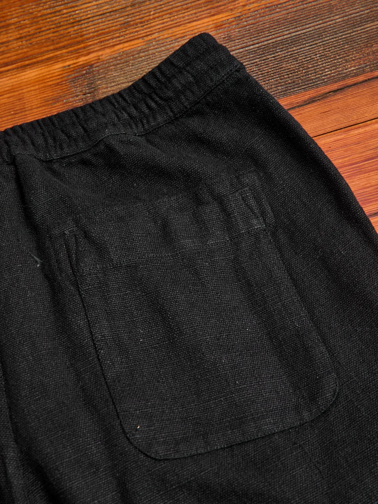 Linen Easy Pant in Black