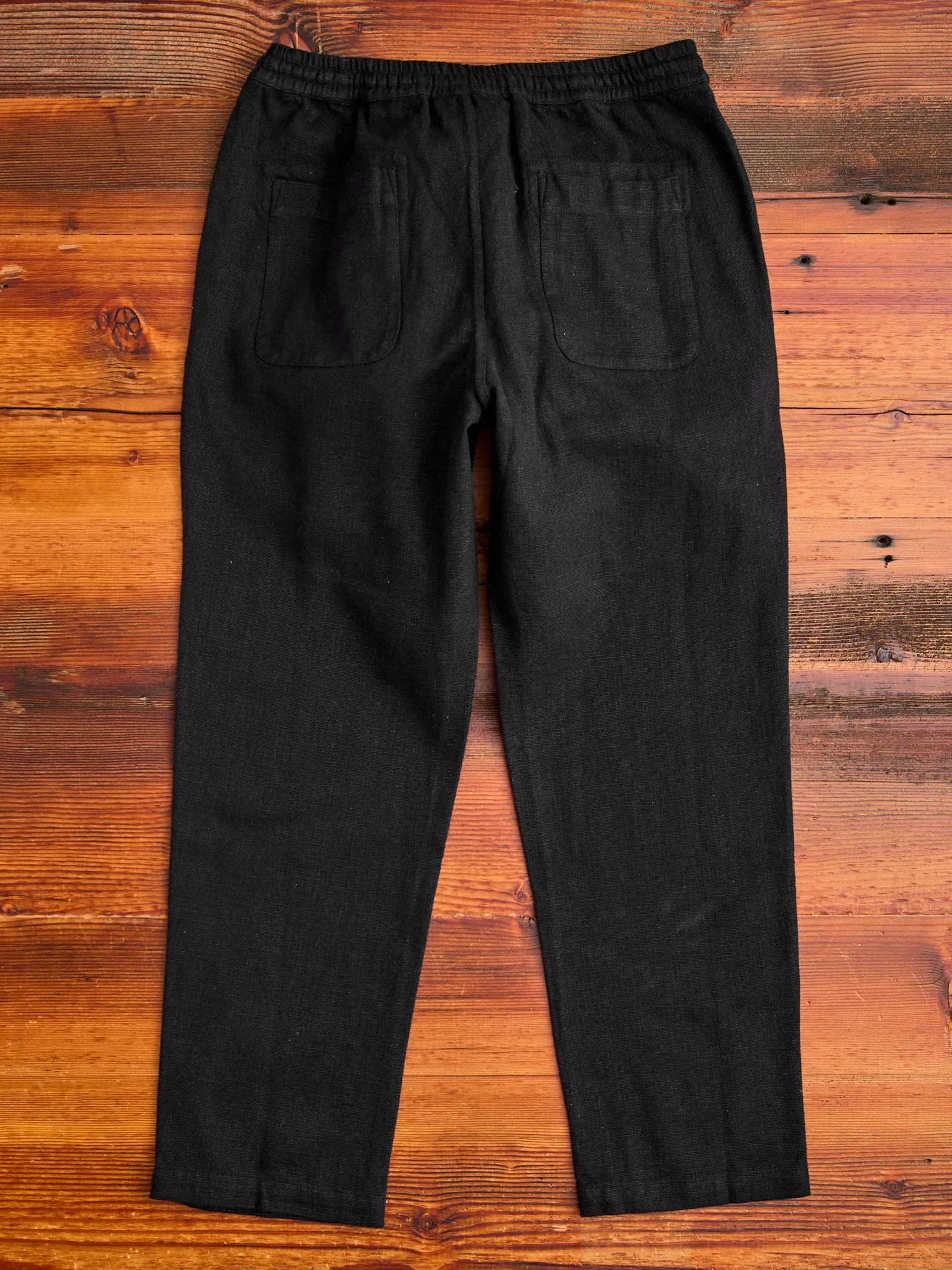 Linen Easy Pant in Black