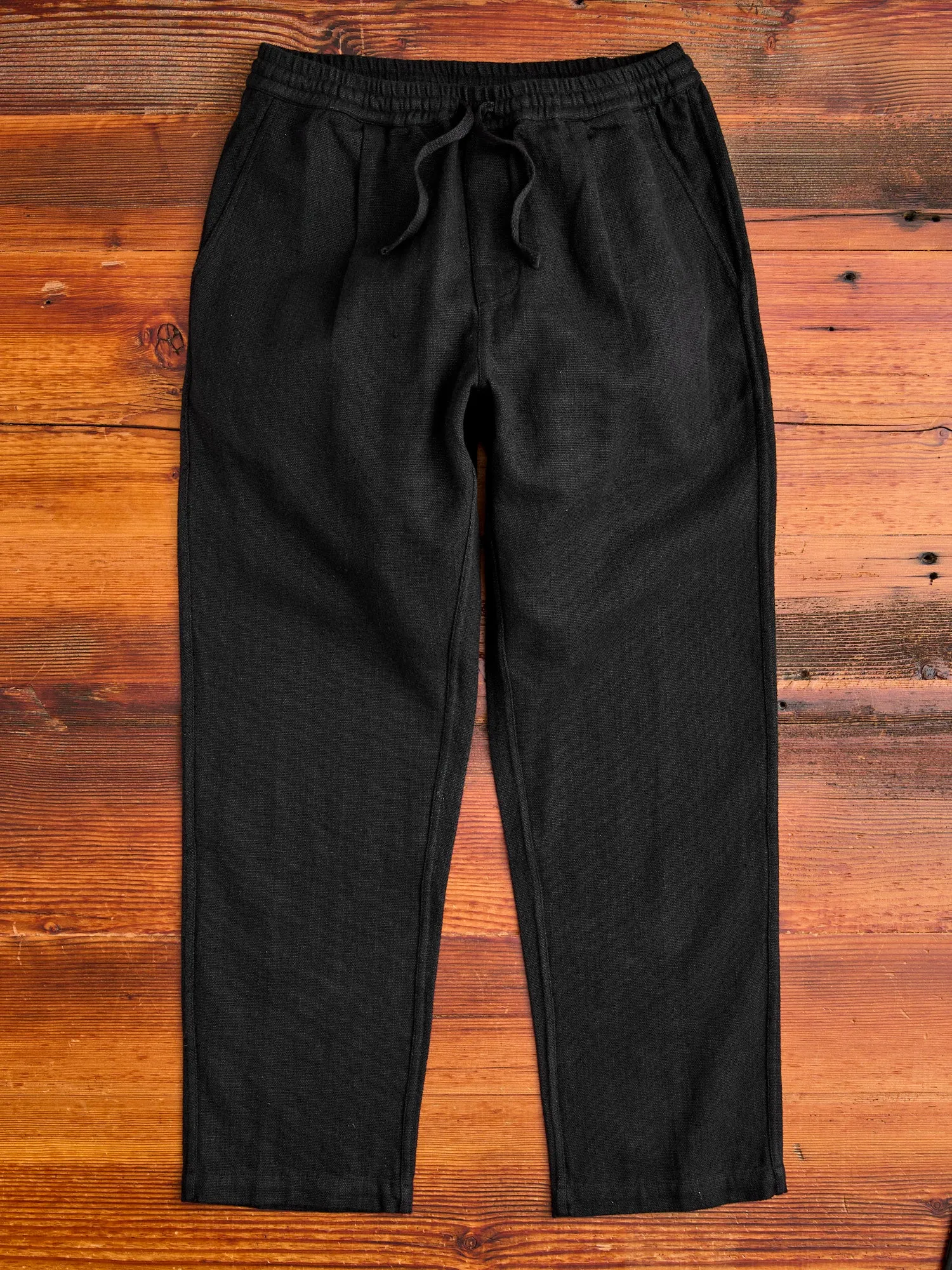 Linen Easy Pant in Black