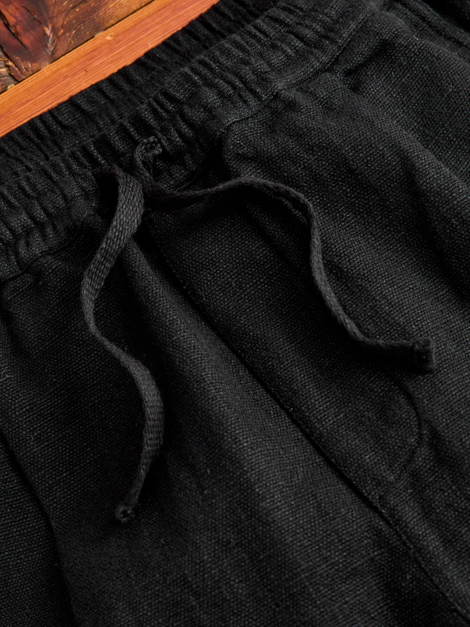 Linen Easy Pant in Black