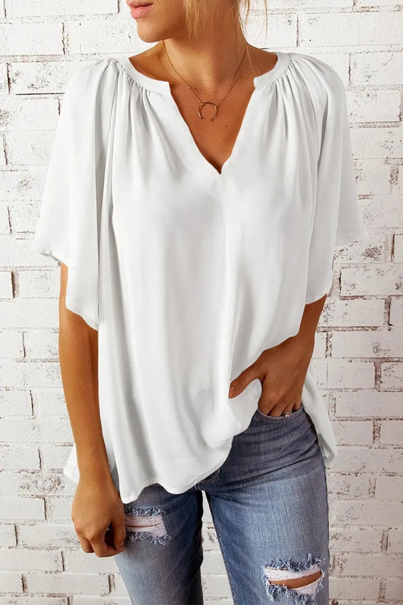 Marina - Chic V-Neck Casual T-Shirt for Women