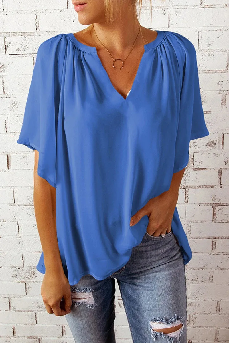 Marina - Chic V-Neck Casual T-Shirt for Women