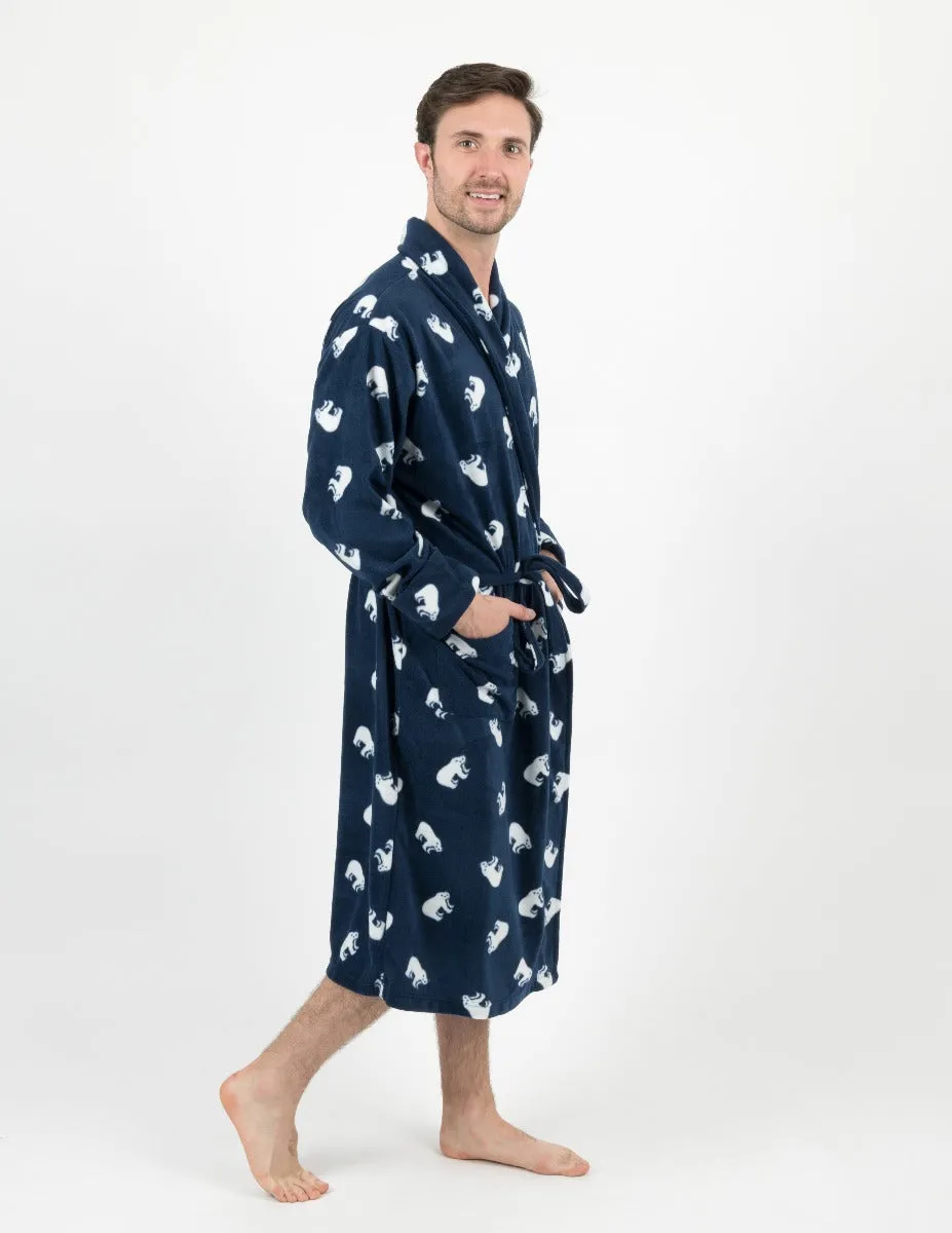 Men's Soft Micro Fleece Bathrobe