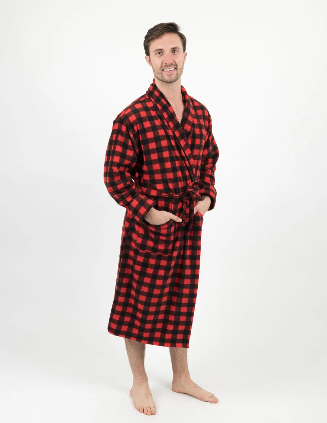 Men's Soft Micro Fleece Bathrobe