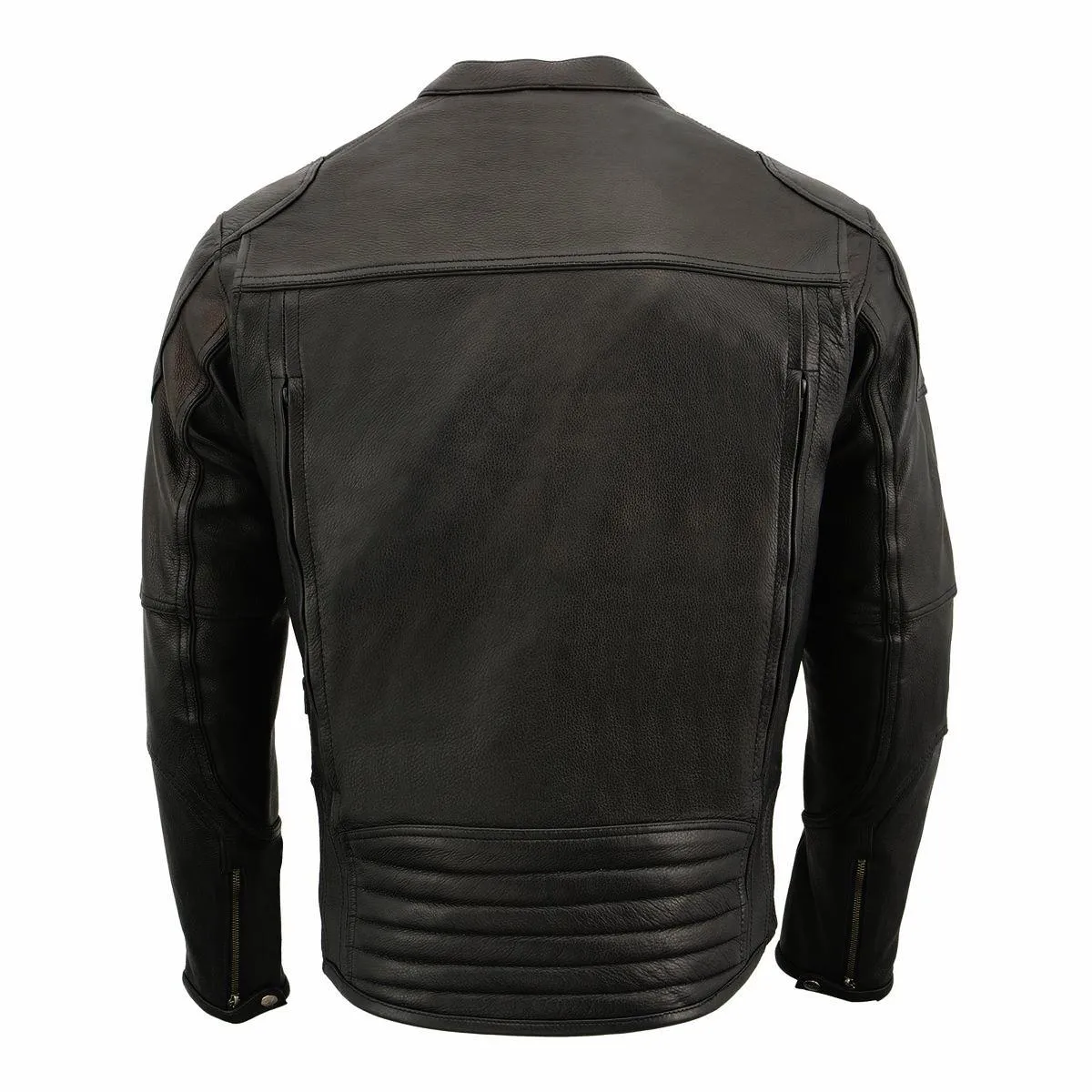 Milwaukee Leather MLM1502 Men's Black 'Cool-Tec' Vented Leather Scooter Jacket