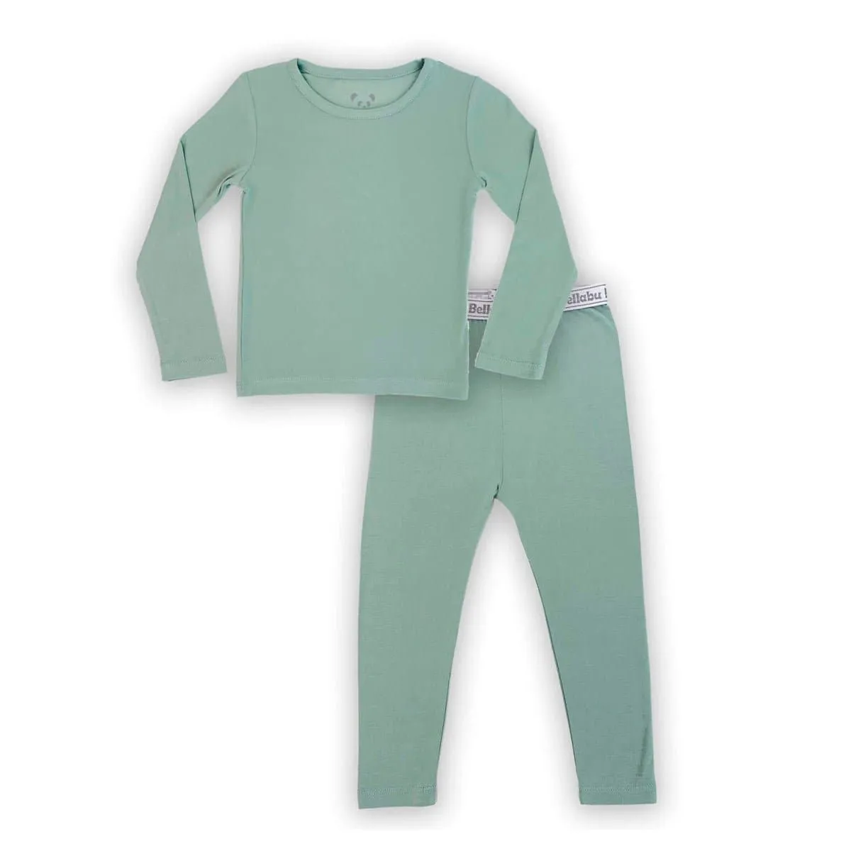 Misty Green Bamboo Kids Pajamas