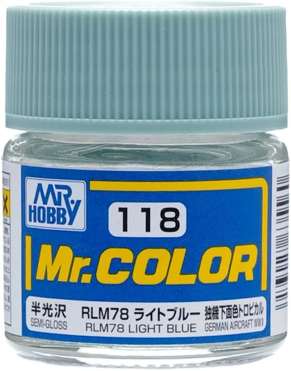 Mr. Hobby C118 Mr. Color RLM78 Light Blue Lacquer Paint 10ml