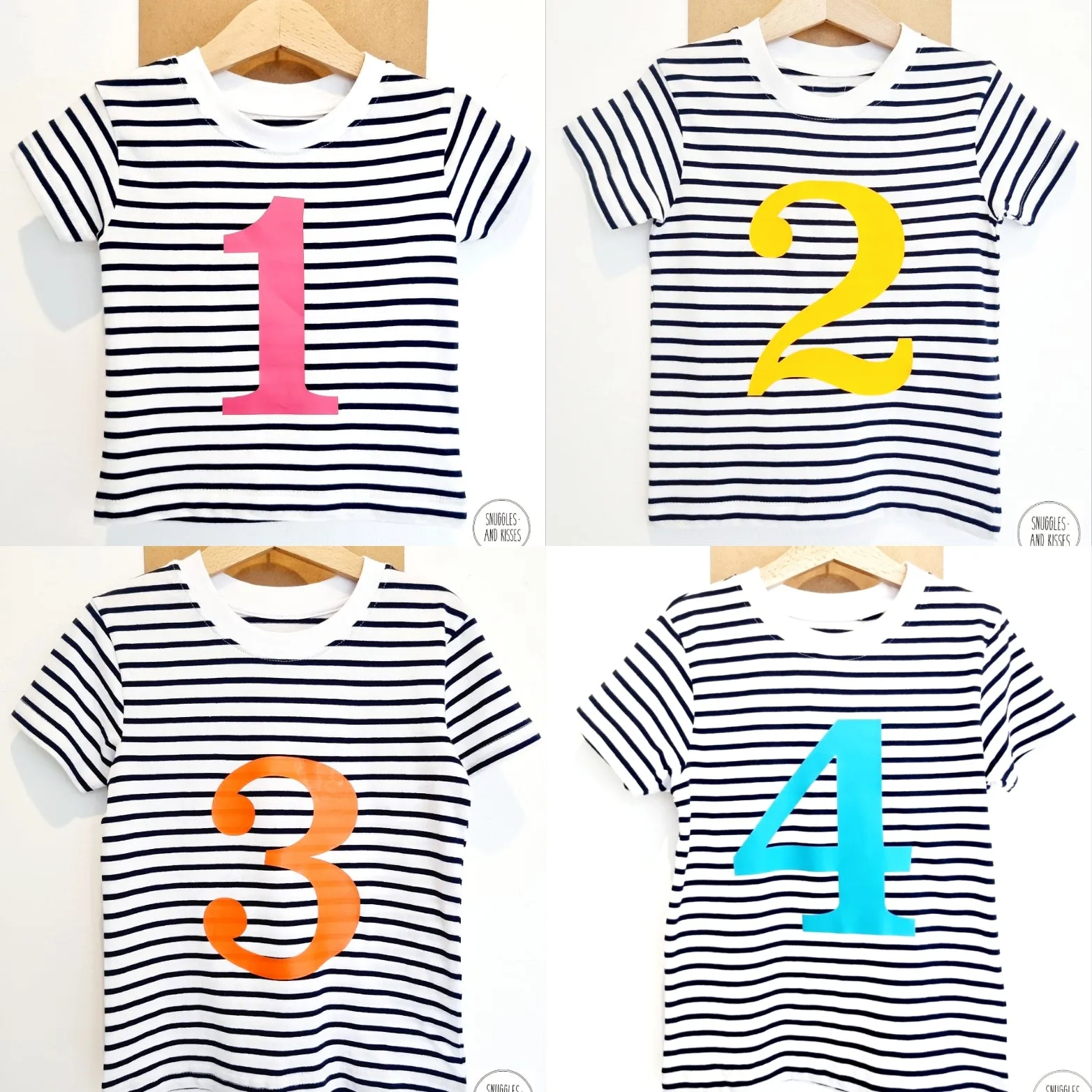 Number 5 Stripe Birthday Tee