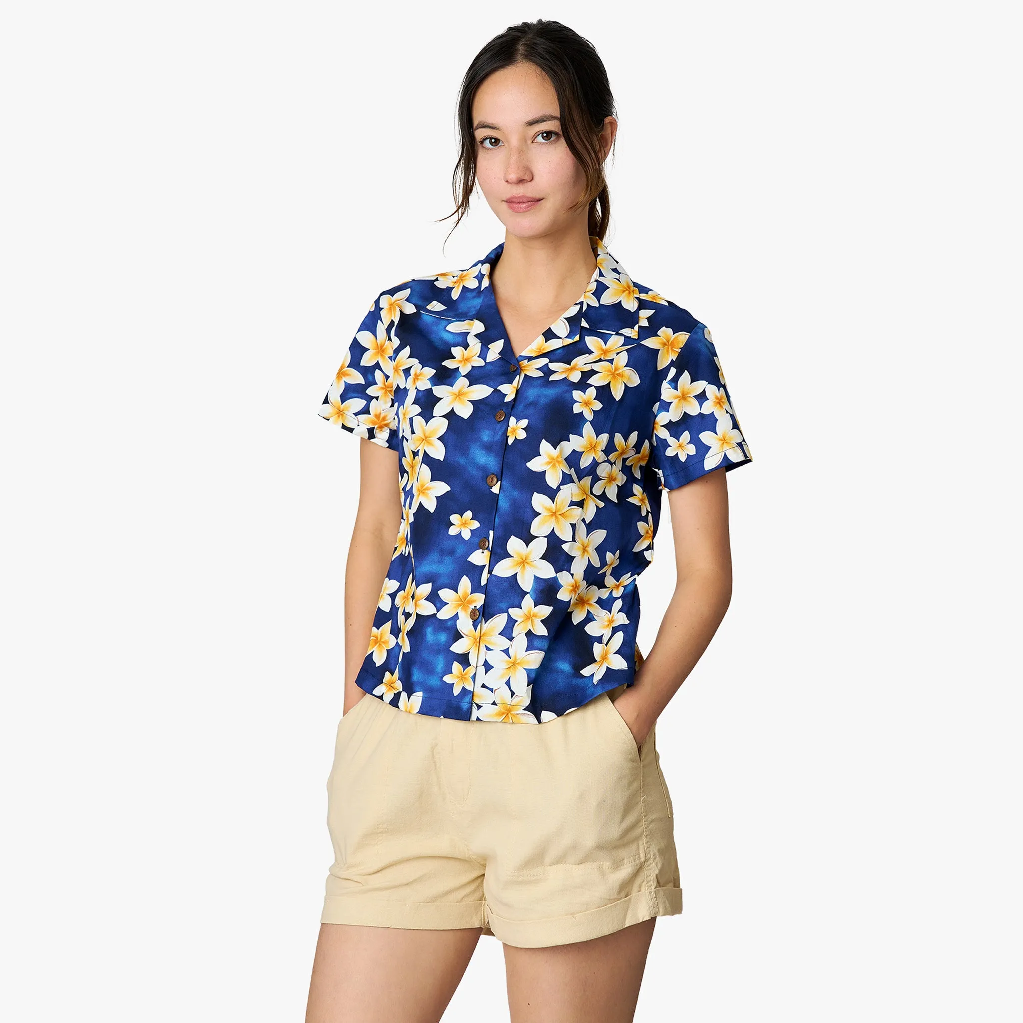 Plumeria Camp Blouse