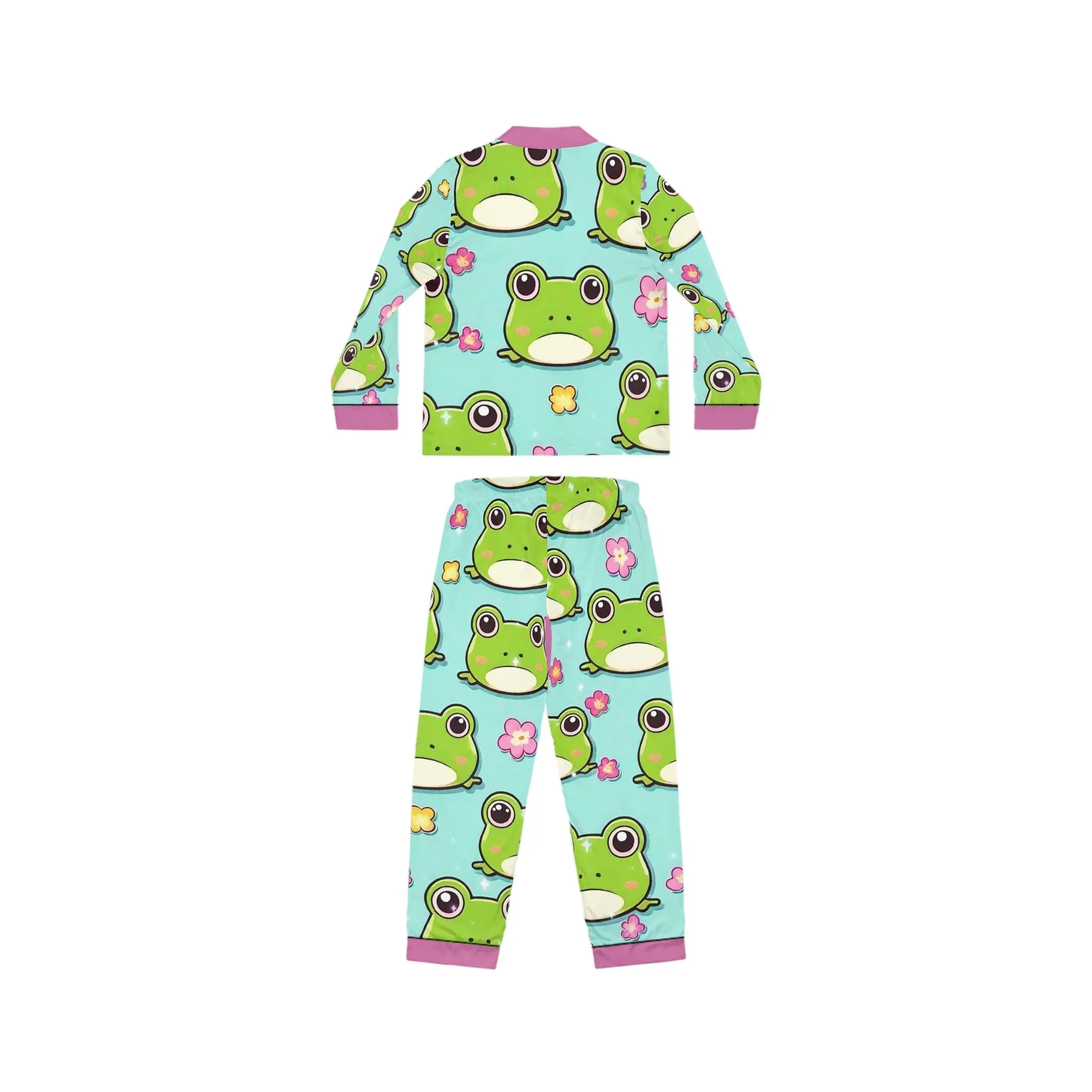 "Kawaii Love Frog" Women's Satin Pajamas