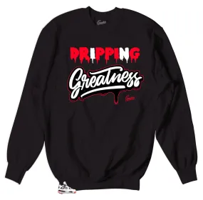 Retro 4 Bright Crimson Drippin Sweater